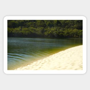 Sand Dune Meets Green Lake Sticker